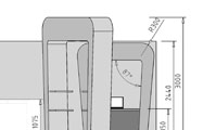 Exhibition stand design dimensioned drawing